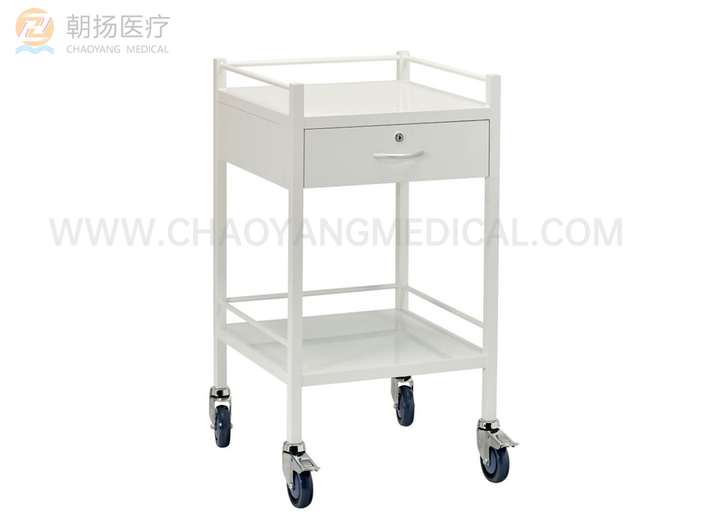 1 Drawer Powder Coated Dressing Trolley CY-D401B